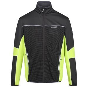 Regatta Mens Yare III Extol Stretch Soft Shell Jacket / Ash/Lime Punch